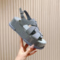 Newest 2026 Shoes For Women Buckle Strap Platform Sandals Genuine Leather Designer Ladies Sandialas Casual Zapatillas Mujer