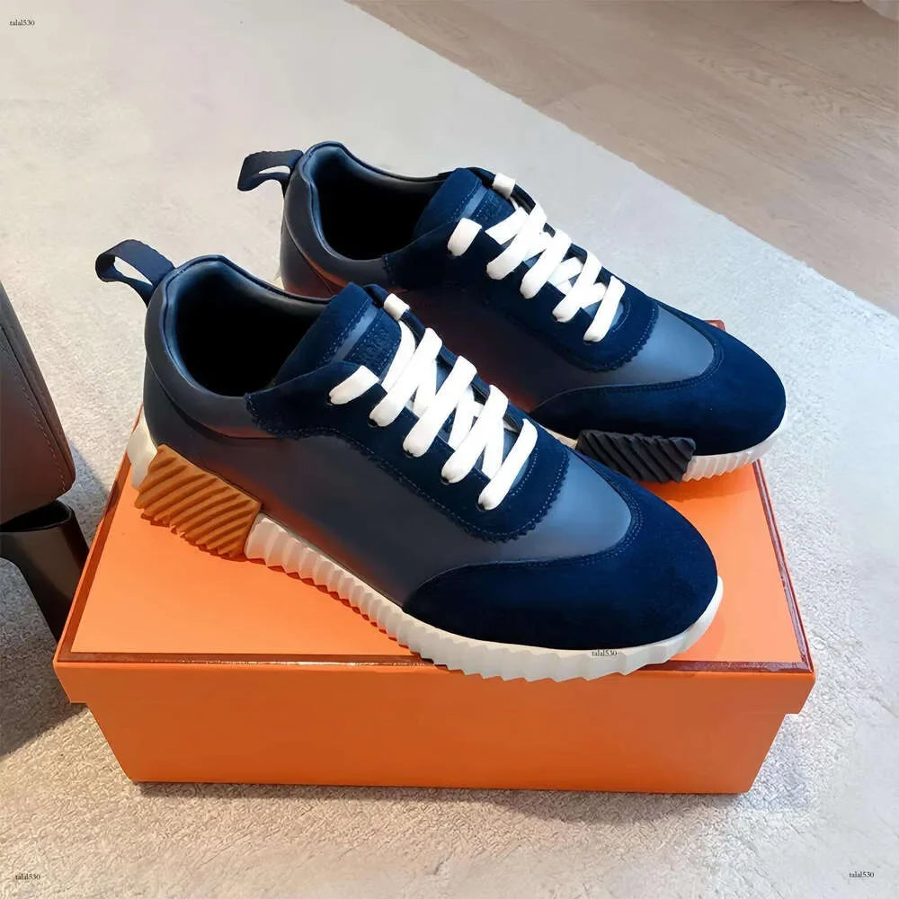 Designer Suede Casual Shoes Trainers Patchwork Men Bounce Women Sneaker luxury designer shoes Bouncing Breathable famous