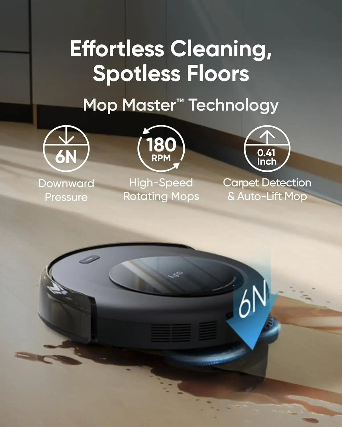 Certified Like-New Robot Vacuum and Mop Combo, Self-Emptying, Auto Wash & Dry, 7000 Pa Suction for Hands-Free Cleaning