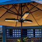 Electric Parasol Patio Heater Folding Electric Outdoor Umbrella Space Heater with 3 Infrared Heating Lamps for Pergola