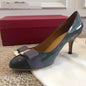 2025 Ballet flats new leather round head shallow bow multifunctional single shoes women's leather bow bow design