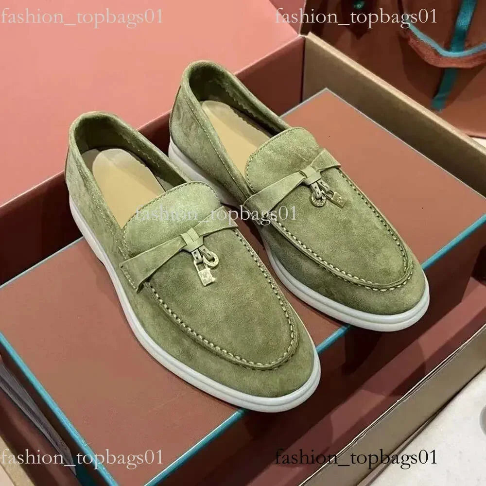 Lora Pianna Loafer Shoes Designer Famous Brand Slides Loafers Dress Shoes For Ladies Men Soft Rubber Sole Flat Luxury Casual