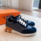 2024 New Colors Men Bouncing Sneaker Shoes Top Luxury Calfskin Suede Casual Sports Goatskin Light Sole Low Top Trainers Comfort