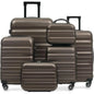 6-Piece Hardshell ABS Luggage Set with 8 Silent Spinner Wheels for Durable and Lightweight Travel