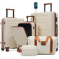 Lightweight 5Pcs Hardside Luggage Sets, Front Opening Expandable Suitcase with USB & TSA Lock, 3 Sizes Spinner Wheels