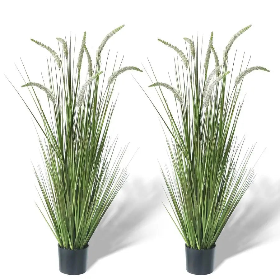 4ft 2Pack Artificial Veronica Spiked Speedwell Grass, 47in Faux Veronica Spicata Flower, Tall Fake Reed Grasses for Home Office