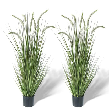 4ft 2Pack Artificial Veronica Spiked Speedwell Grass, 47in Faux Veronica Spicata Flower, Tall Fake Reed Grasses for Home Office