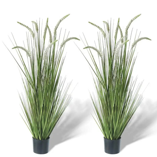 4ft 2Pack Artificial Veronica Spiked Speedwell Grass, 47in Faux Veronica Spicata Flower, Tall Fake Reed Grasses for Home Office