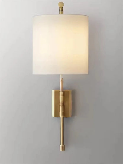 American-style All-copper Luxury Retro Wall Lamp Simple Bedroom Bedside Living Room Dining Room Study Hotel Model Room Lighting