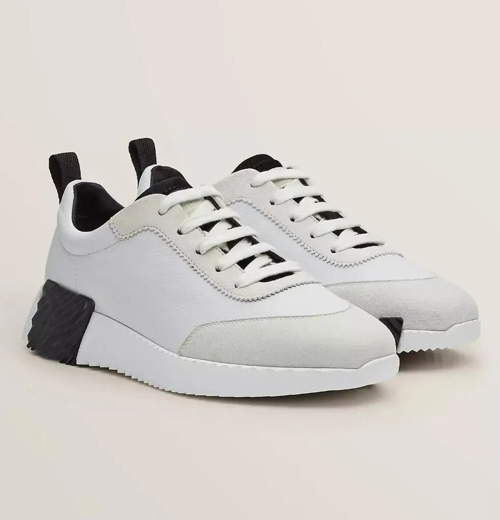 2024 New Colors Men Bouncing Sneaker Shoes Top Luxury Calfskin Suede Casual Sports Goatskin Light Sole Low Top Trainers Comfort