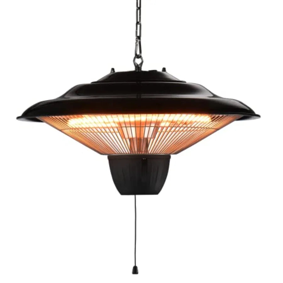 Hanging Patio Heater 1500W Electric Hanging Patio Heater for Outdoors/Indoors 3s Fast Heating Quiet IP34 Waterproof Tip-Over Sh