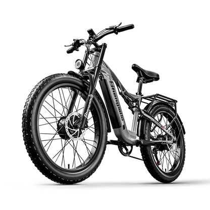 Shengmilo S600 Electric Bike Dual Motor2000W  48V17.5AH Battery 26 Inch e bike Fat tire Ebike Men's Mountain Electric Bicycle