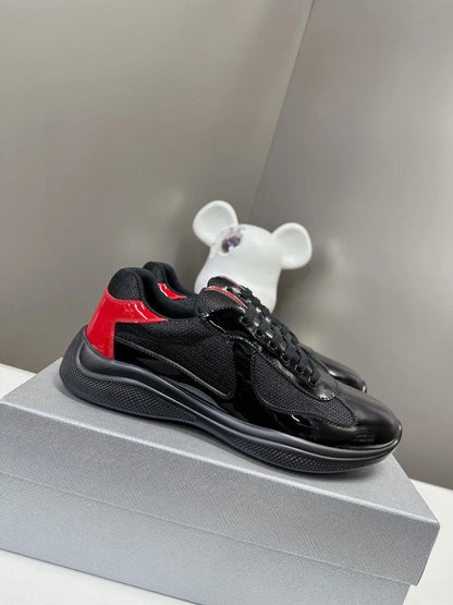 2025 Designer Styles Men's Leather Sports Casual Shoes First Layer Cowhide Platform Leather Shoes Fashion Trends