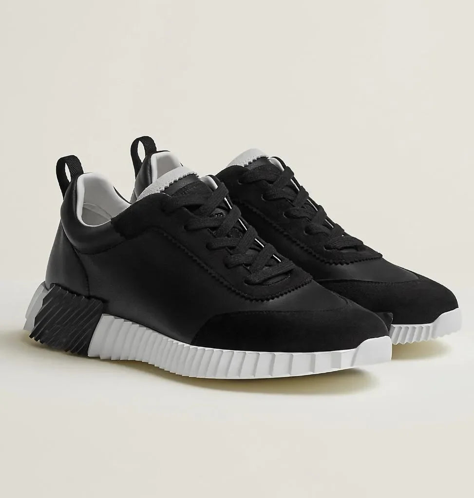 2024 New Colors Men Bouncing Sneaker Shoes Top Luxury Calfskin Suede Casual Sports Goatskin Light Sole Low Top Trainers Comfort