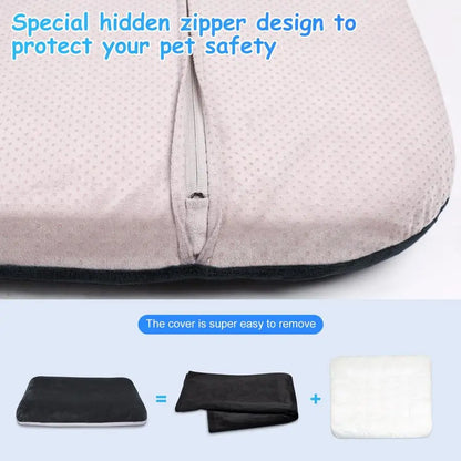 Super Soft Extra Large Dog Bed, 47 Inches Jumbo Orthopedic Foam Pet Beds with Anti Slip Bottom, Dog Sleeping Mattress with Remov