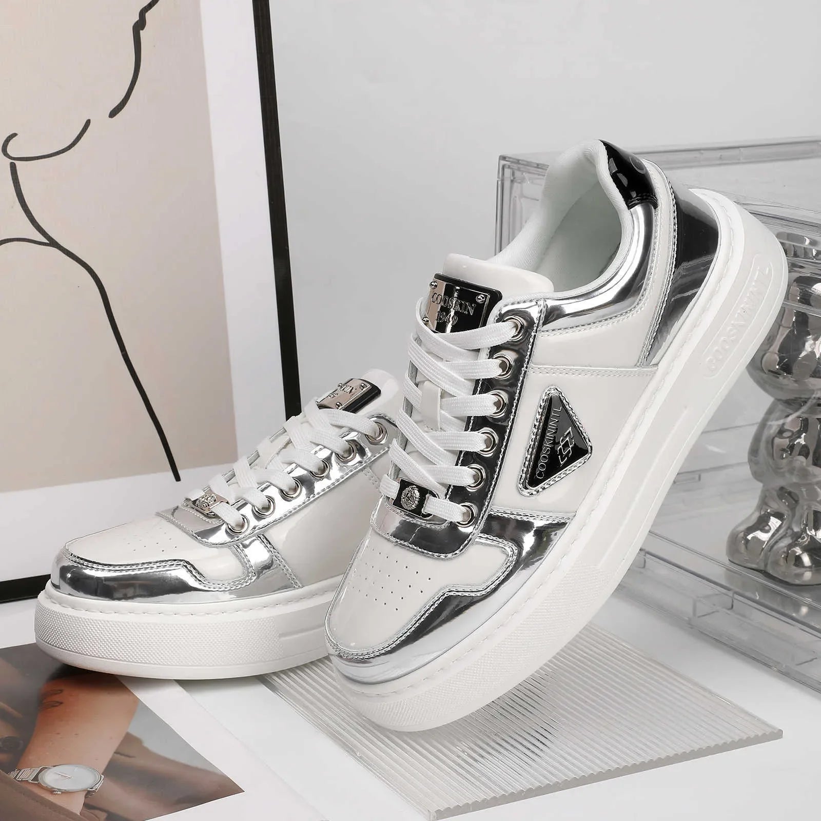 Casual Shoes Luxury Sports Shoes Brand Fashion Mens and Womens Shoes Retro Leather Shoes Low Top Sports Shoes Sports Shoes