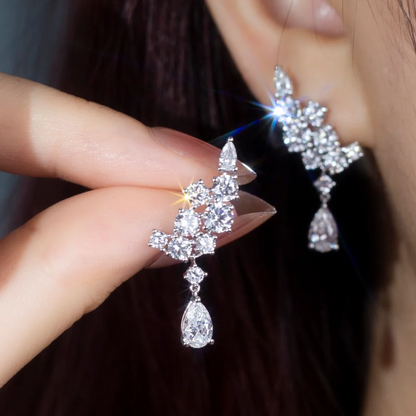 18K Gold Earring White Lab Grown Diamonds VS Quality Jewelry MSE-645