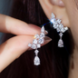 18K Gold Earring White Lab Grown Diamonds VS Quality Jewelry MSE-645