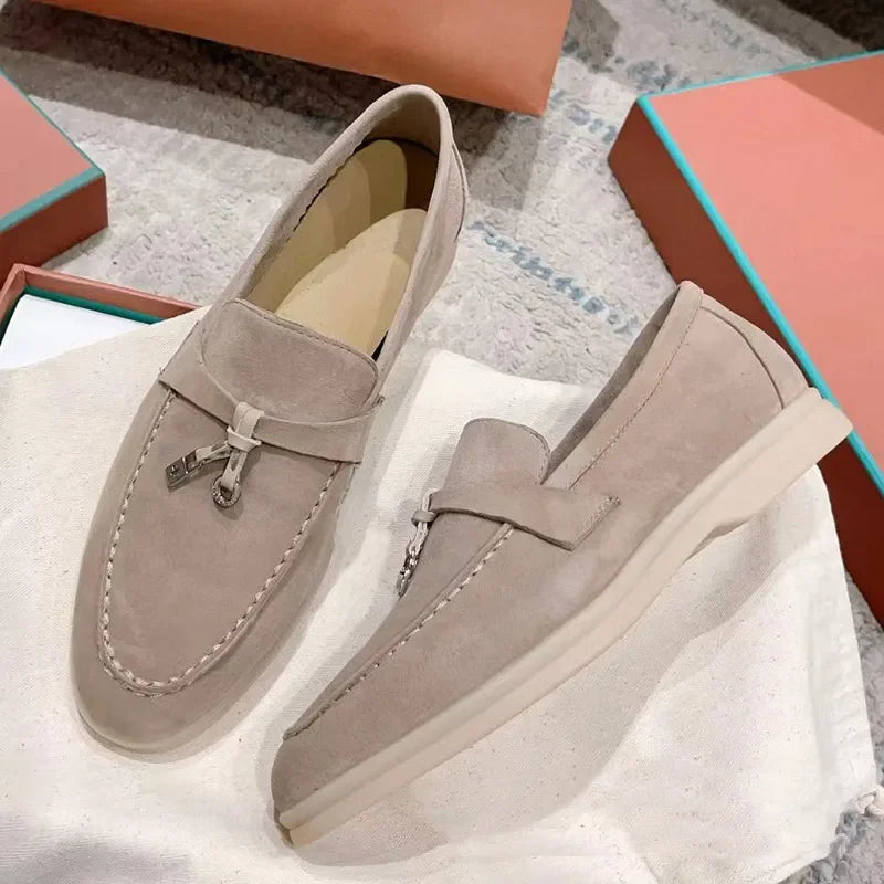 Lora Pianna Loafer Shoes Designer Famous Brand Slides Loafers Dress Shoes For Ladies Men Soft Rubber Sole Flat Luxury Casual