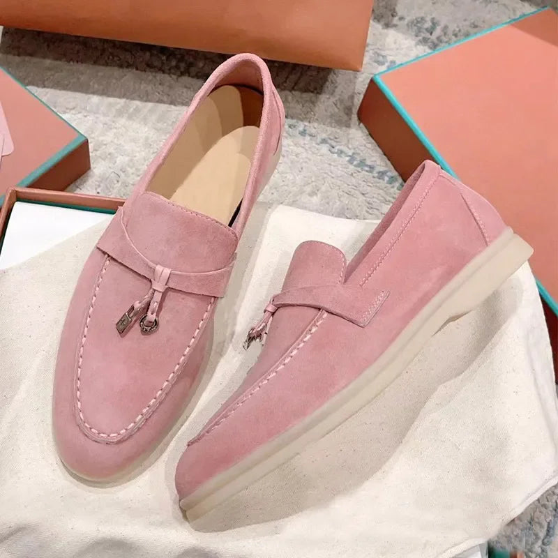 Lora Pianna Loafer Shoes Designer Famous Brand Slides Loafers Dress Shoes For Ladies Men Soft Rubber Sole Flat Luxury Casual