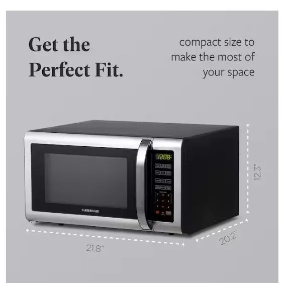 1.6 Cu. Ft. 1100-Watt Countertop Microwave Oven in Stainless Steel