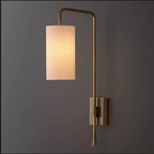 American-style All-copper Luxury Retro Wall Lamp Simple Bedroom Bedside Living Room Dining Room Study Hotel Model Room Lighting