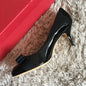 2025 Ballet flats new leather round head shallow bow multifunctional single shoes women's leather bow bow design