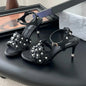 2025 Newest Summer Handmade Genuine Leather Open-Toe Super High Heel Buckle-Strap Woman Sandals Stiletto Ladies Wedding Pumps