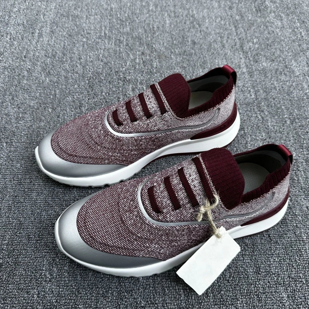2025 New B-style Driving Men ShoesBreathable Comfort Round Toe Color Block Versatile Casual Sneakers Lightweight