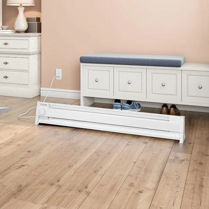 Cadet F Series 49" Portable Electric Baseboard Heater (Model: 4P1500W, Part: 05601), 5120 BTU, 120 Volt, 1500 Watt, White