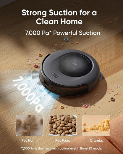 Certified Like-New Robot Vacuum and Mop Combo, Self-Emptying, Auto Wash & Dry, 7000 Pa Suction for Hands-Free Cleaning