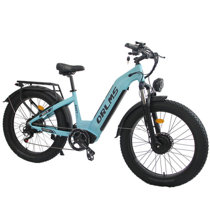 ORLMS MN-6 adult E-bike 26-inch All-terrain fat tire E-Mountain bike 1000W*2 motor 52V 23Ah battery  Electric Bike