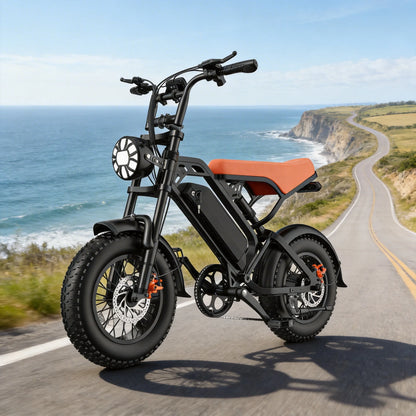 Fat Tire Electric Bike, 749W Peak Motor, 20-27.5MPH Max Speed, 48V 15.6-23.4AH Battery, for Urban Commuting & Outdoor Adventures