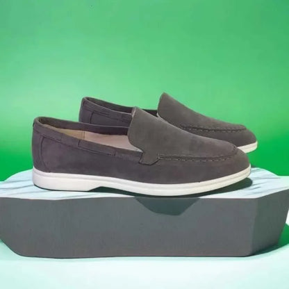 Classic Brand Suede Leather Loafers Men Casual Shoes Luxury Mens Breathable Slip on Driving Shoes Moccasins W251205
