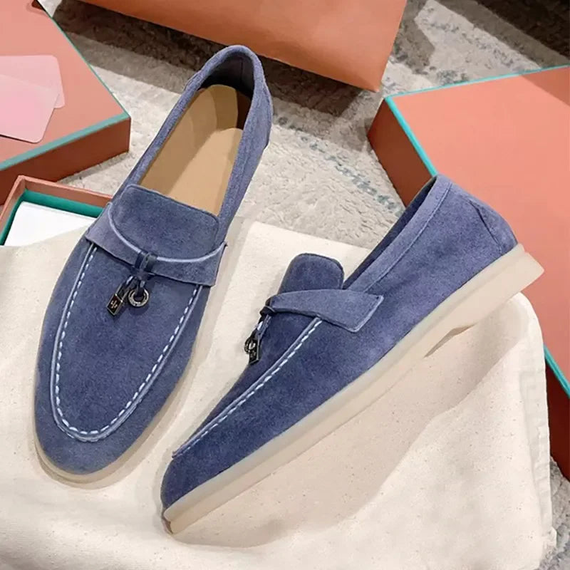 Lora Pianna Loafer Shoes Designer Famous Brand Slides Loafers Dress Shoes For Ladies Men Soft Rubber Sole Flat Luxury Casual