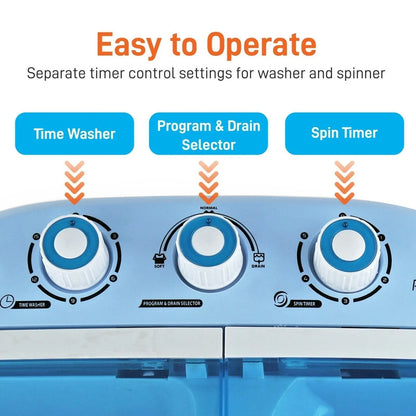Compact & Portable Washer & Dryer, Mini Washing Machine and Spin Dryer