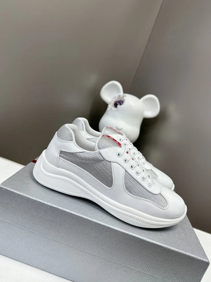 2025 Designer Styles Men's Leather Sports Casual Shoes First Layer Cowhide Platform Leather Shoes Fashion Trends